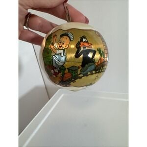 Vintage 1981 Looney Tunes Pepsi Christmas Ornament In Box Bugs Daffy Porky Pepsi
